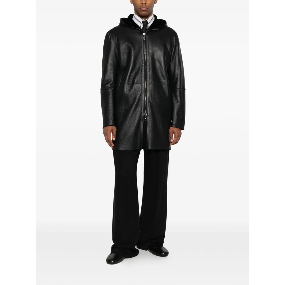 [TAGLIATORE] Leather Jacket FW26 CHI26-12 WILSON NERO
