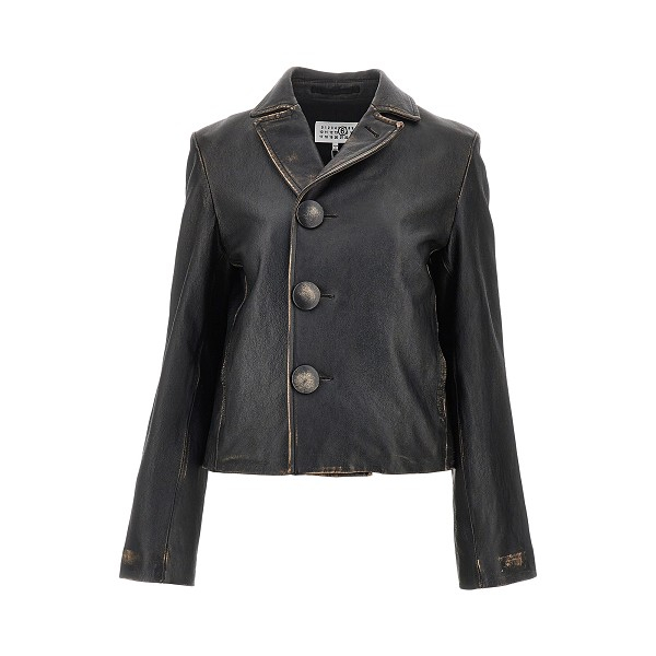 [Mm6] Leather Jacket SS26 S62AN0182M07021900-900