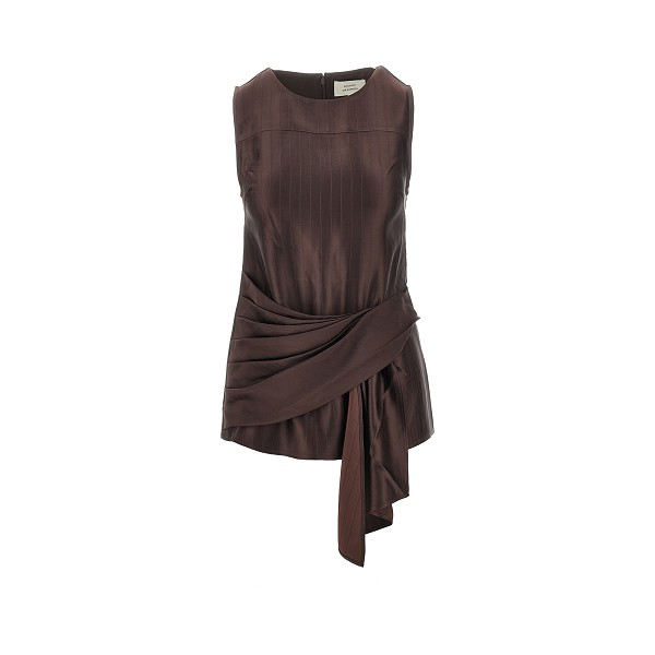 [LouLou De Saison] T-shirts Sleeveless SS26 FONDA.DARK BROWN-DARK BROWN