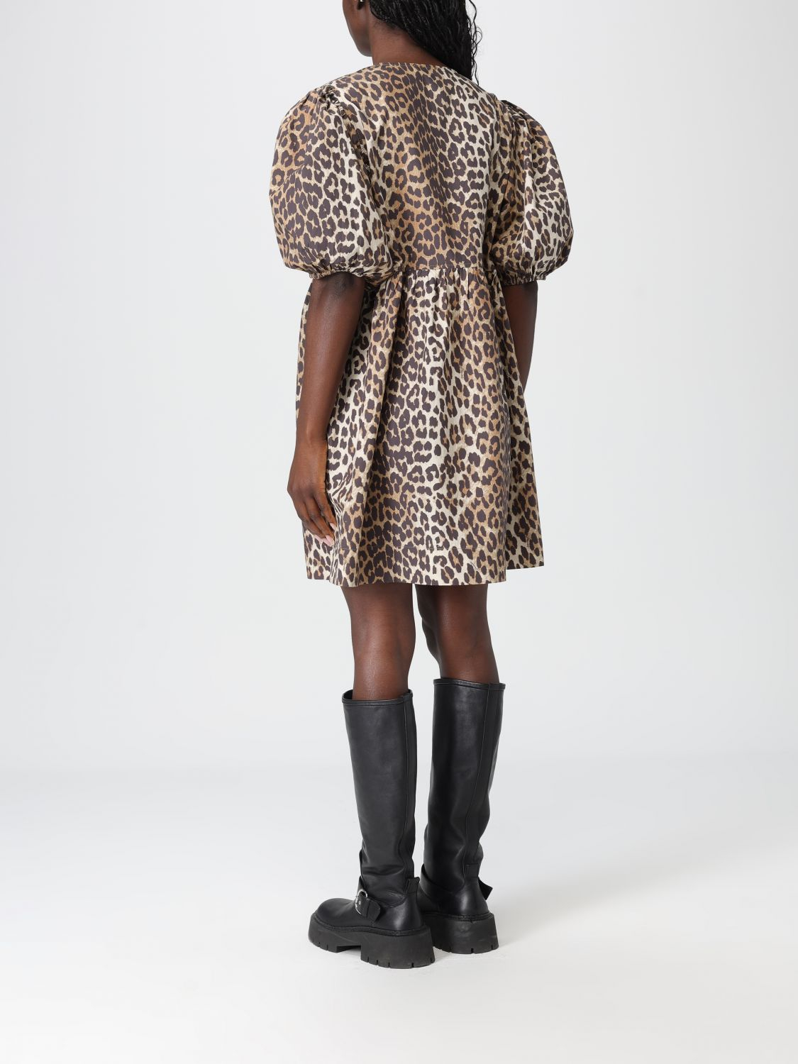 [GANNI] Short sleeve dress SS26 F9758 943