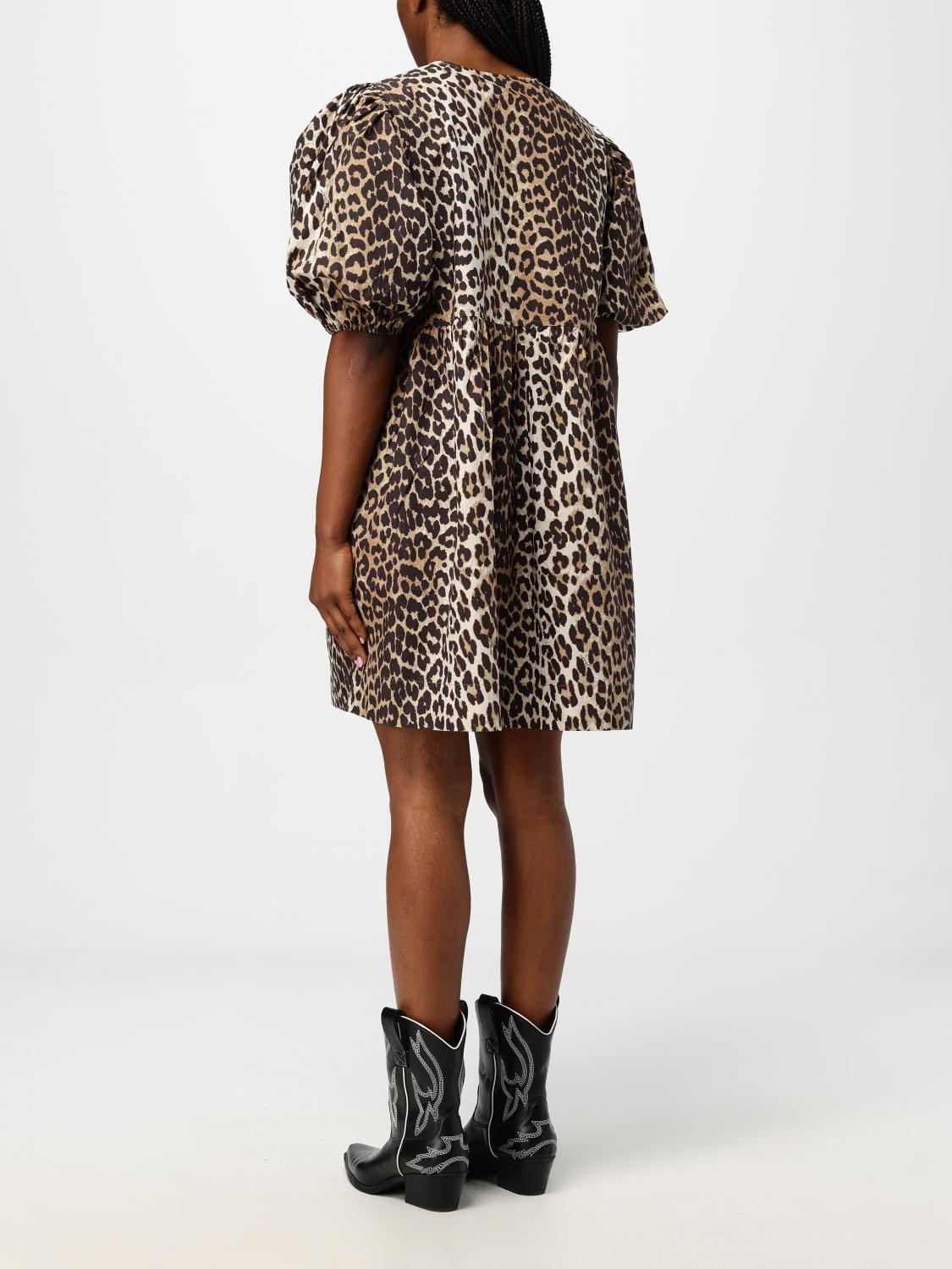 [GANNI] Short sleeve dress SS26 F9758 943