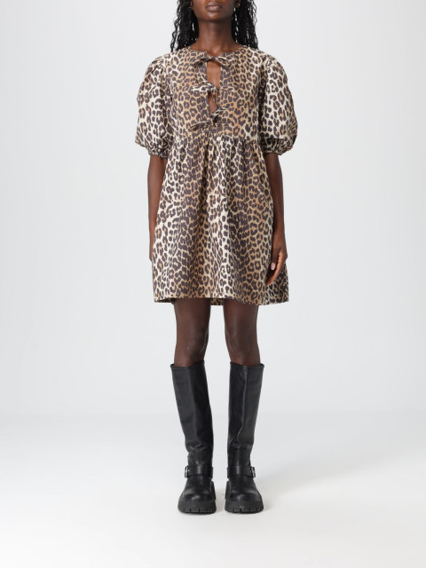 [GANNI] Short sleeve dress SS26 F9758 943