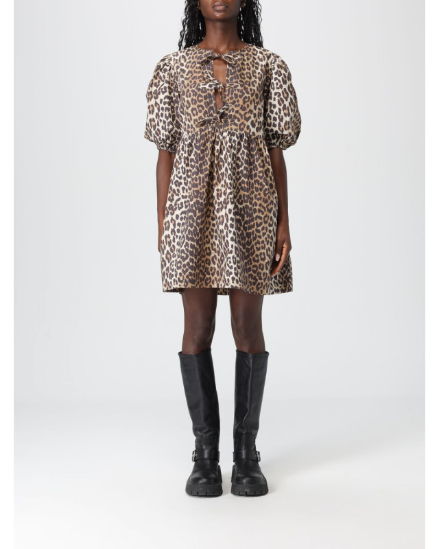 [GANNI] Short sleeve dress SS26 F9758 943