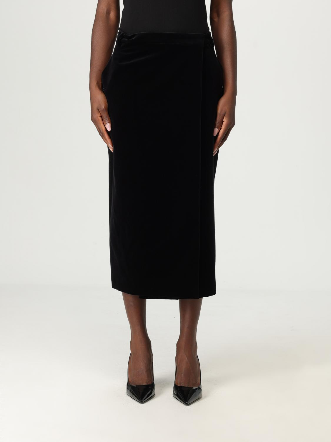 [Saint Laurent] Long skirt FW25 826769Y580T 1000
