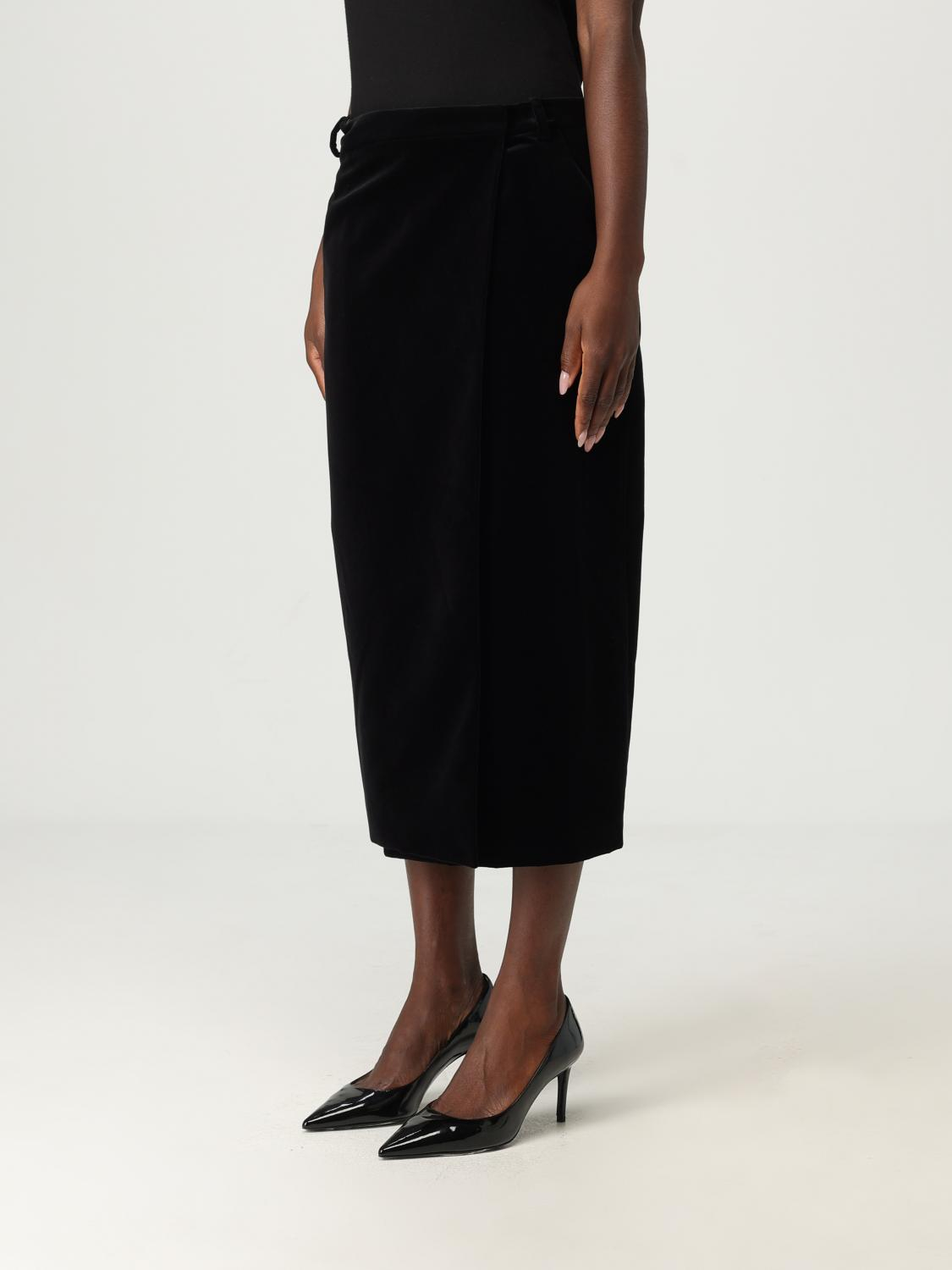 [Saint Laurent] Long skirt FW25 826769Y580T 1000
