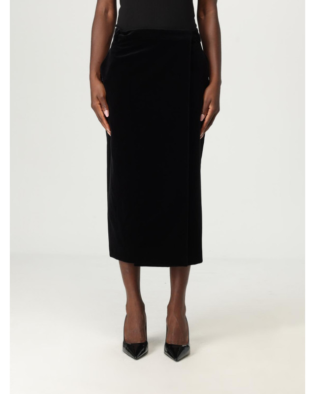 [Saint Laurent] Long skirt FW25 826769Y580T 1000