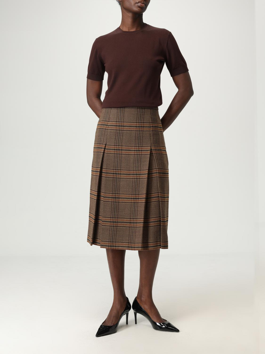 [Saint Laurent] Midi skirt FW25 831068Y9I70 2849