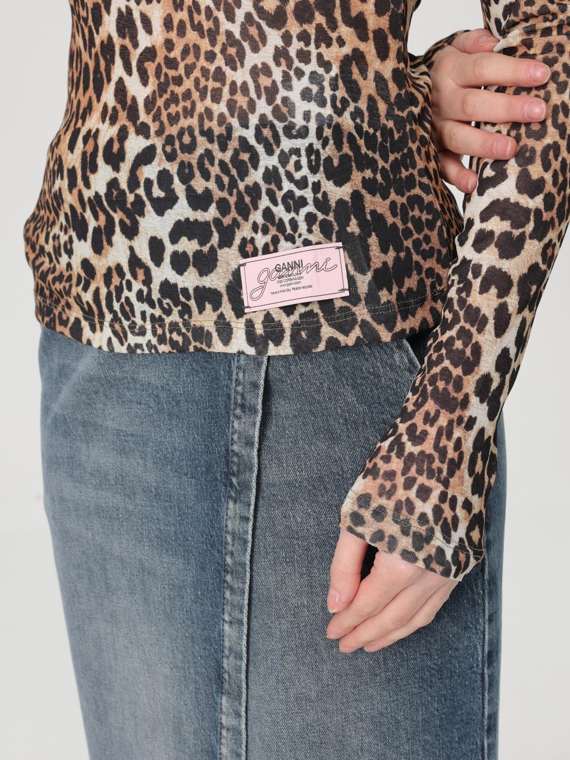 [GANNI] T-shirts Long Sleeve FW25 T4208 943