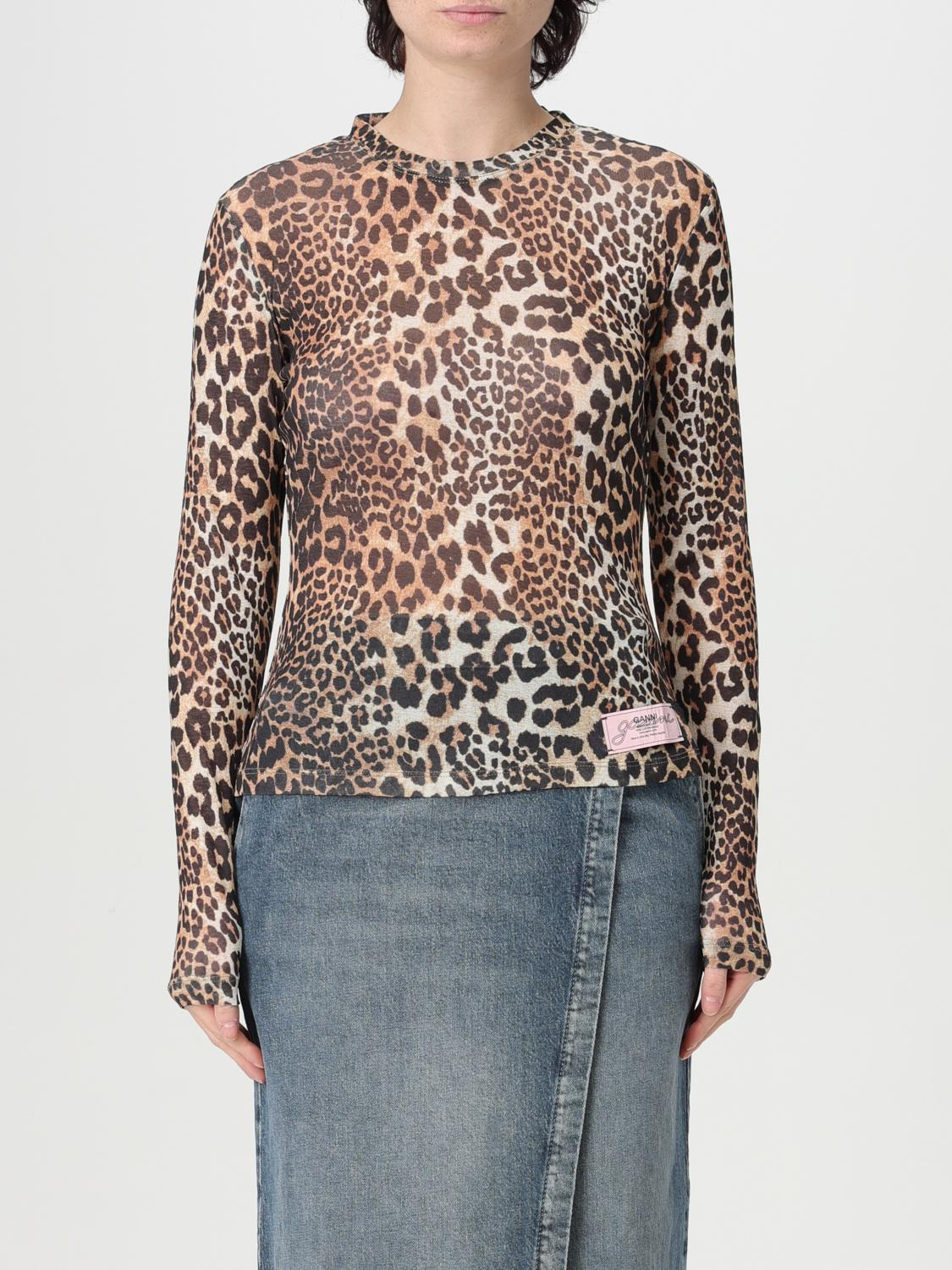 [GANNI] T-shirts Long Sleeve FW25 T4208 943