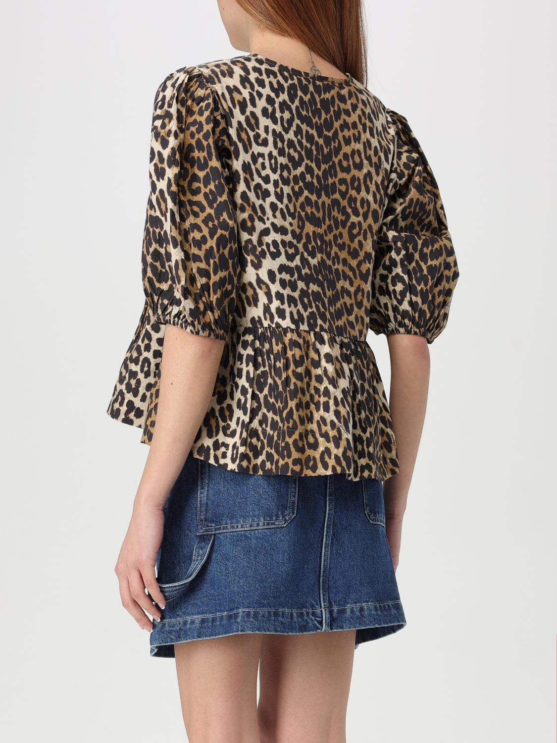 [GANNI] Shirts Short Sleeve SS26 F9116 943