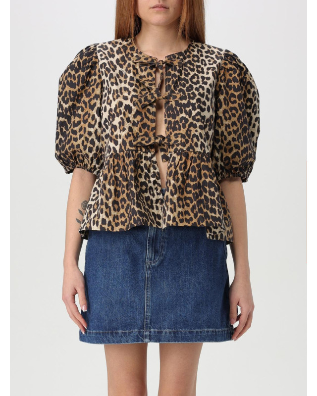 [GANNI] Shirts Short Sleeve SS26 F9116 943