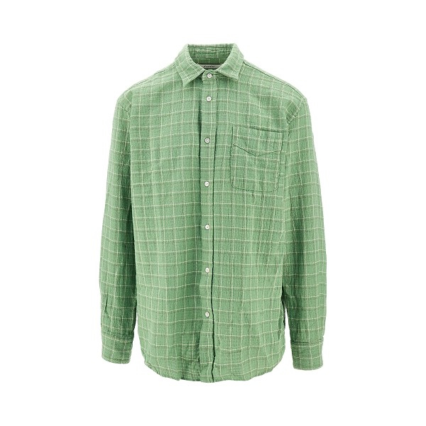 [foret] Shirts Long Sleeve SS26 F1039.VIBRANT MOSS CHECK-VIBRANT MOSS CHECK