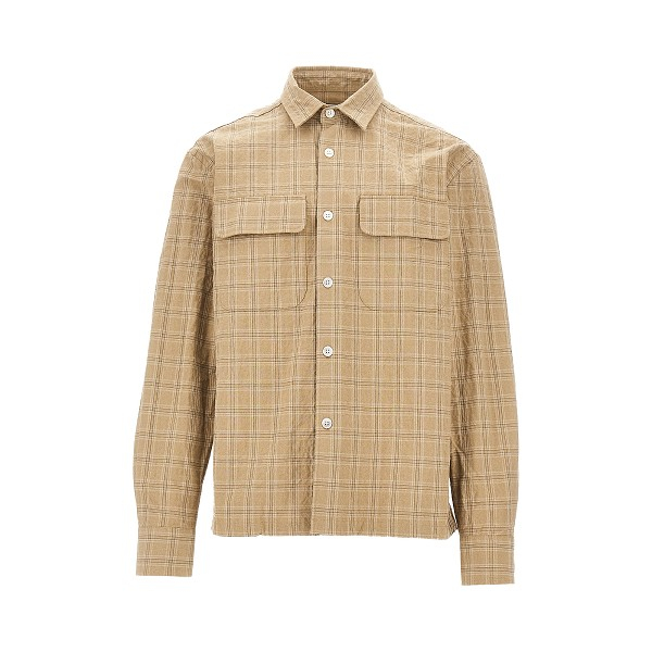 [foret] Shirts Long Sleeve SS26 F1037.KHAKI CHECK-KHAKI CHECK