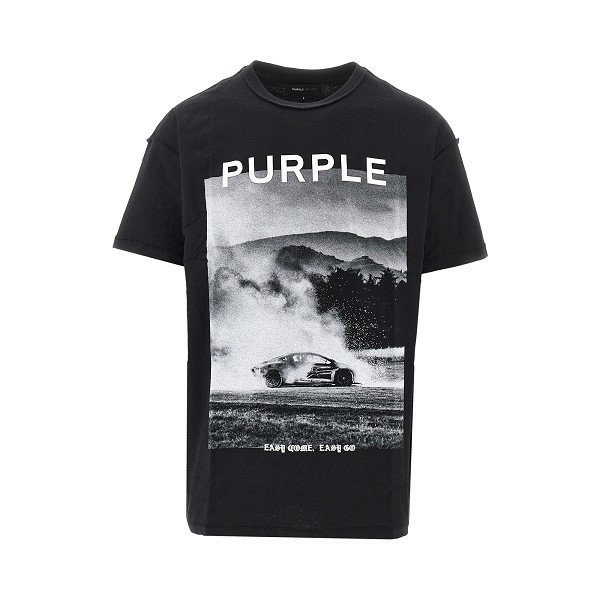 [Purple Brand] T-shirts Short Sleeve SS26 P101-JBEG424.BLACK-BLACK