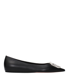 [Amina Muaddi] Flat shoes SS25 CAMELIAFLATNAPPABLACK