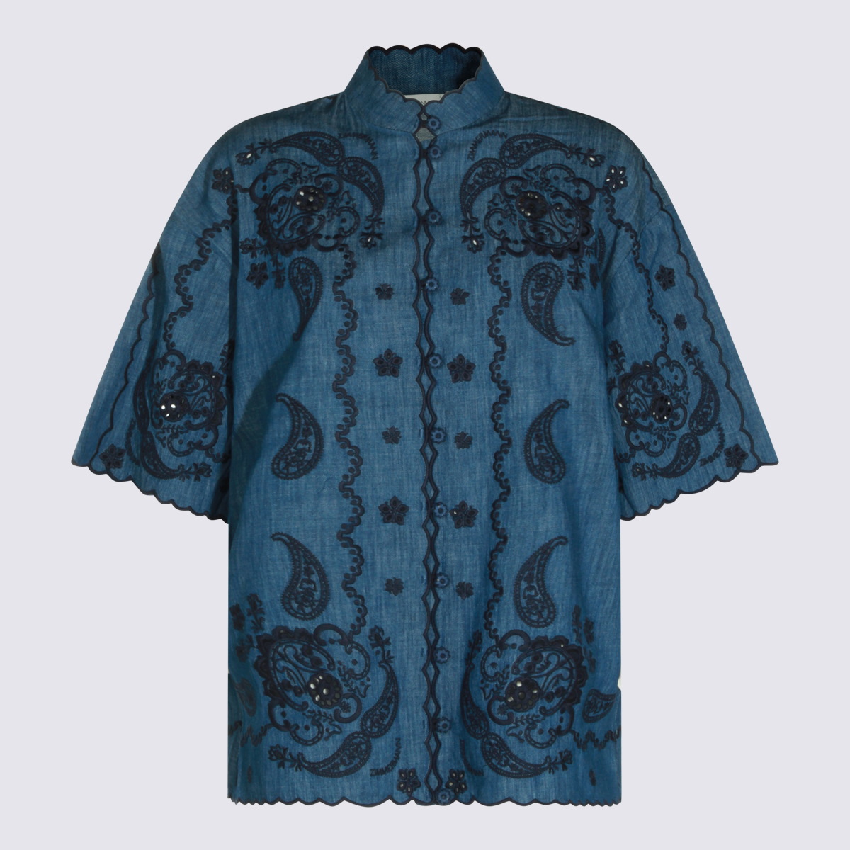 [Zimmermann] Shirts Short Sleeve FW26 8360TSS261RWBLU