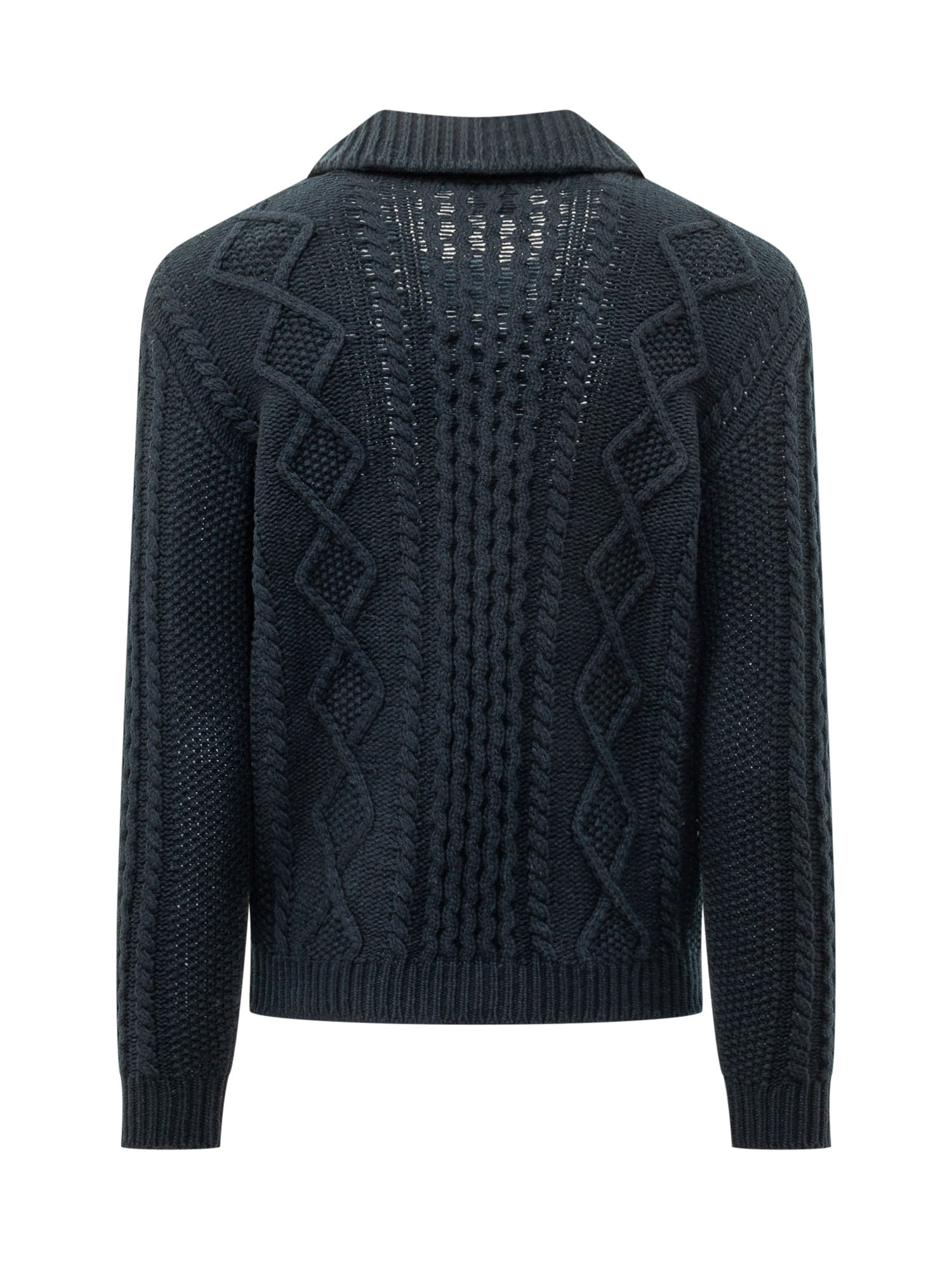 [Rakki] Cardigan FW26 CROWNPOLOWVB BLU NOTTE