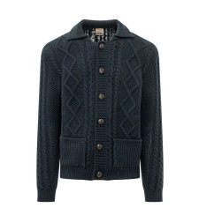 [Rakki] Cardigan FW26 CROWNPOLOWVB BLU NOTTE
