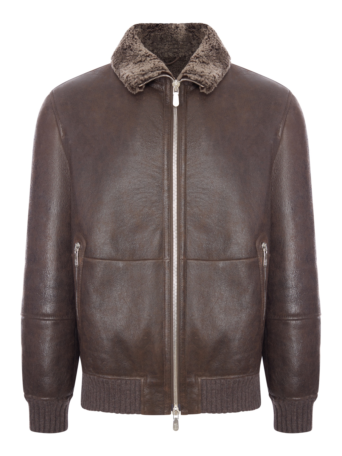 [Brunello Cucinelli] Mouton jacket FW26 MPMTR1737C9871 MORO