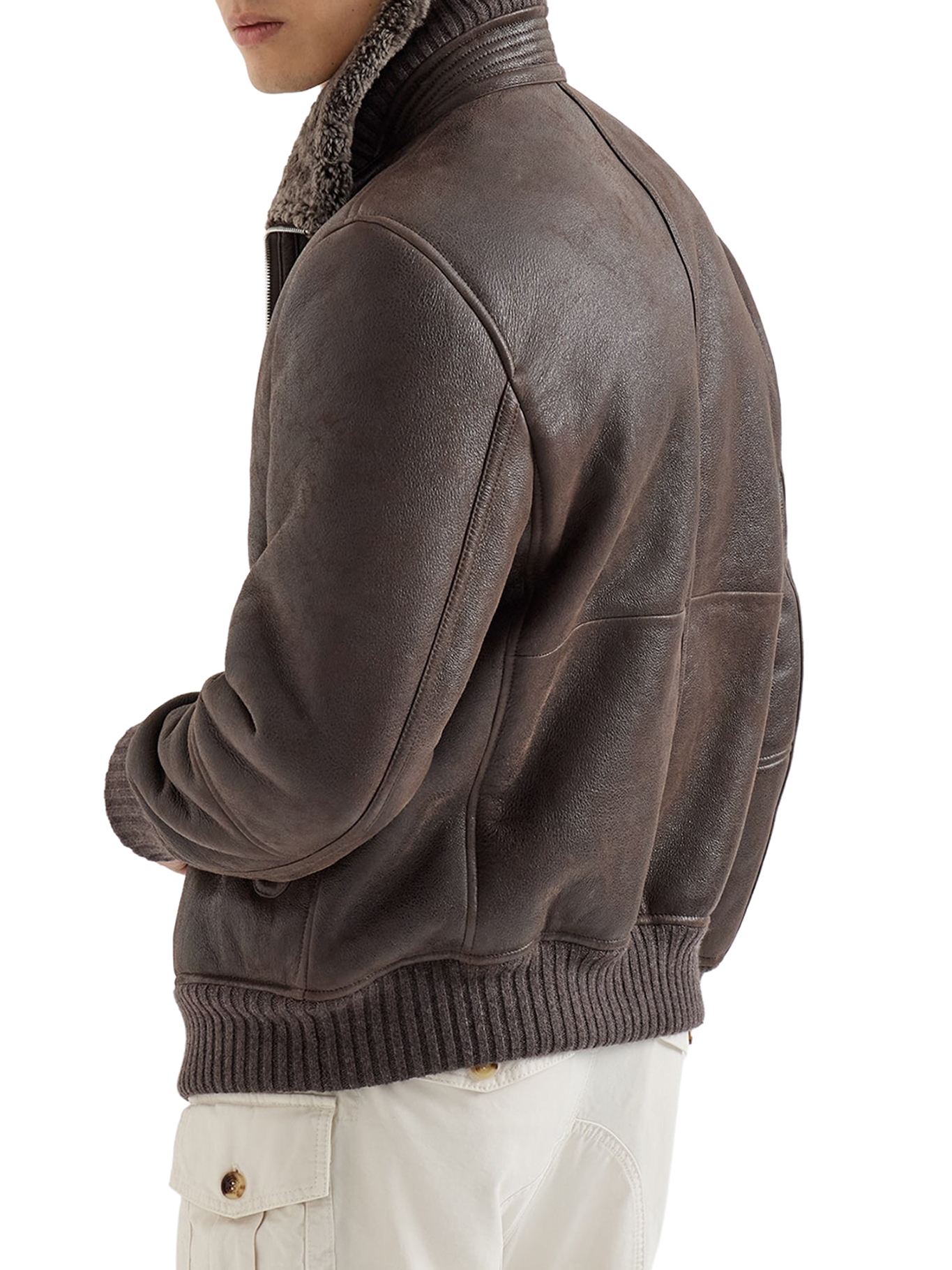 [Brunello Cucinelli] Mouton jacket FW26 MPMTR1737C9871 MORO