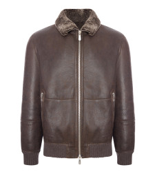 [Brunello Cucinelli] Mouton jacket FW26 MPMTR1737C9871 MORO