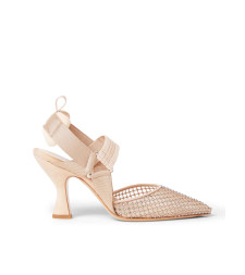 [Fendi] Slingback FW26 8J9243B18MF1XJX ROSE NUDE BLACK DIAMON