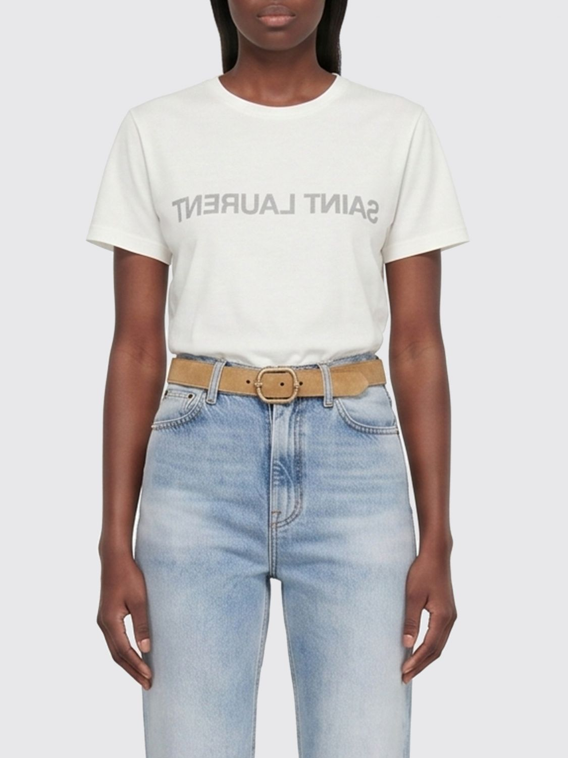 [Saint Laurent] T-shirts Short Sleeve SS26 665234Y37AW 9744