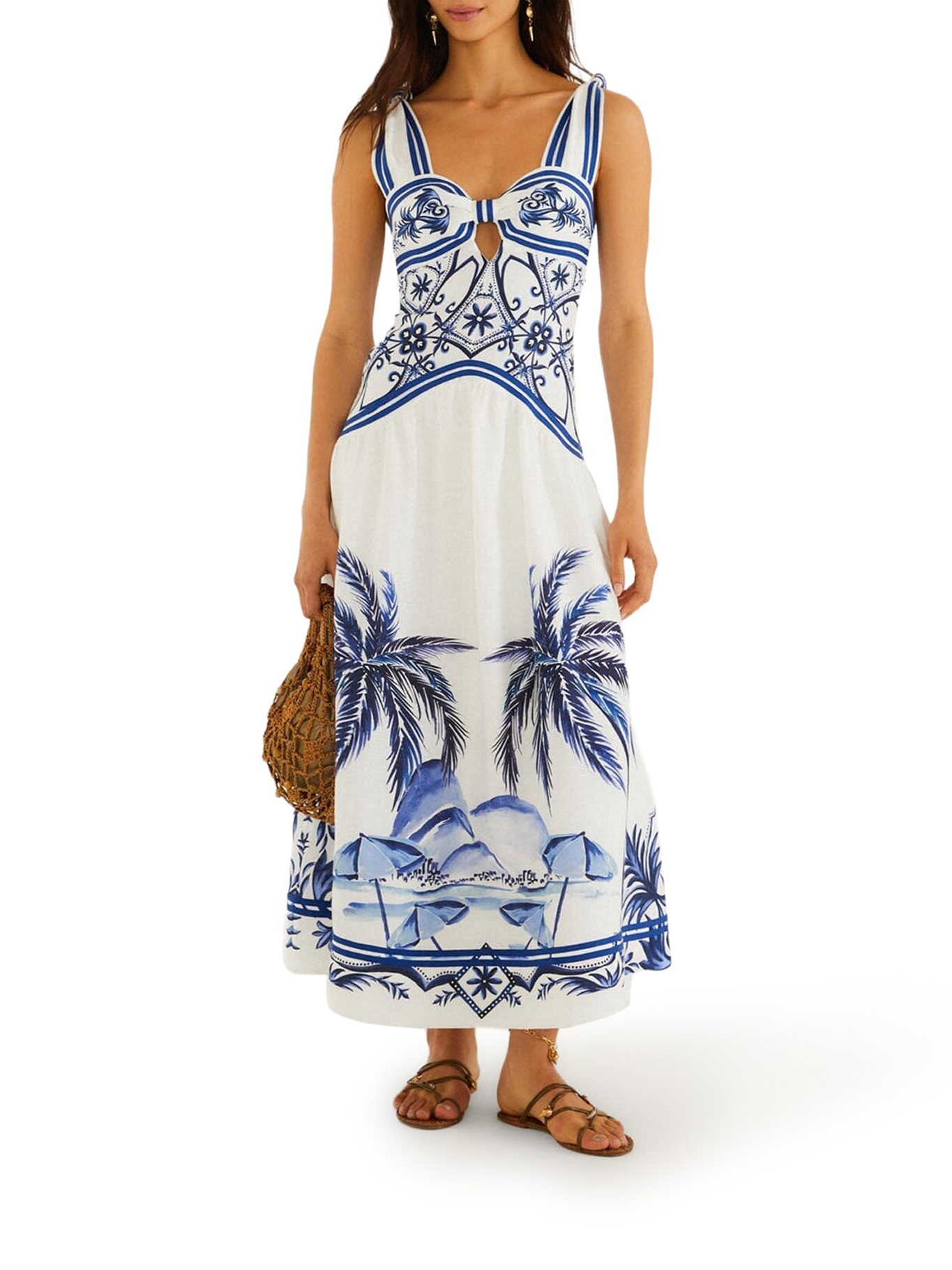 [Farm Rio] Sleeveless dress FW26 35537925199 WONDERFUL CITY MIX OFFWHITE