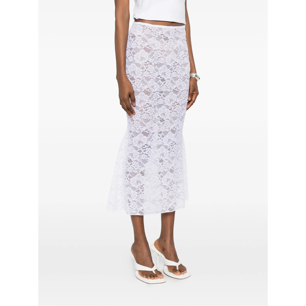 [OSEREE] Long skirt SS26 BFSF268 FULL LACE WHITE