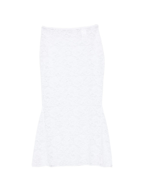 [OSEREE] Long skirt SS26 BFSF268 FULL LACE WHITE