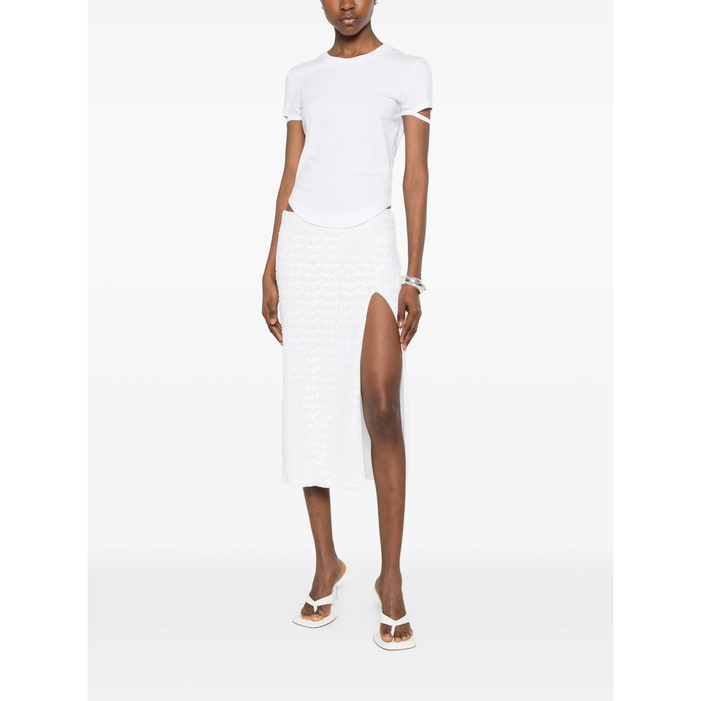 [OSEREE] Midi skirt SS26 PSF235 SEQUINS PEARL