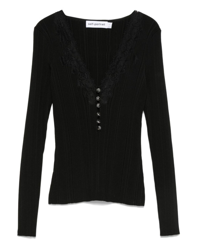 SELF PORTRAIT AW25-042T BLACK