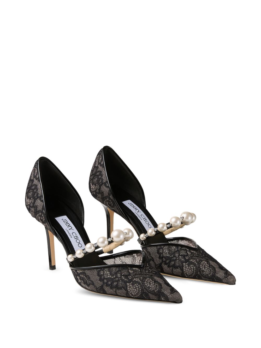 JIMMY CHOO AURELIE85 DRJBLACK/WHITE