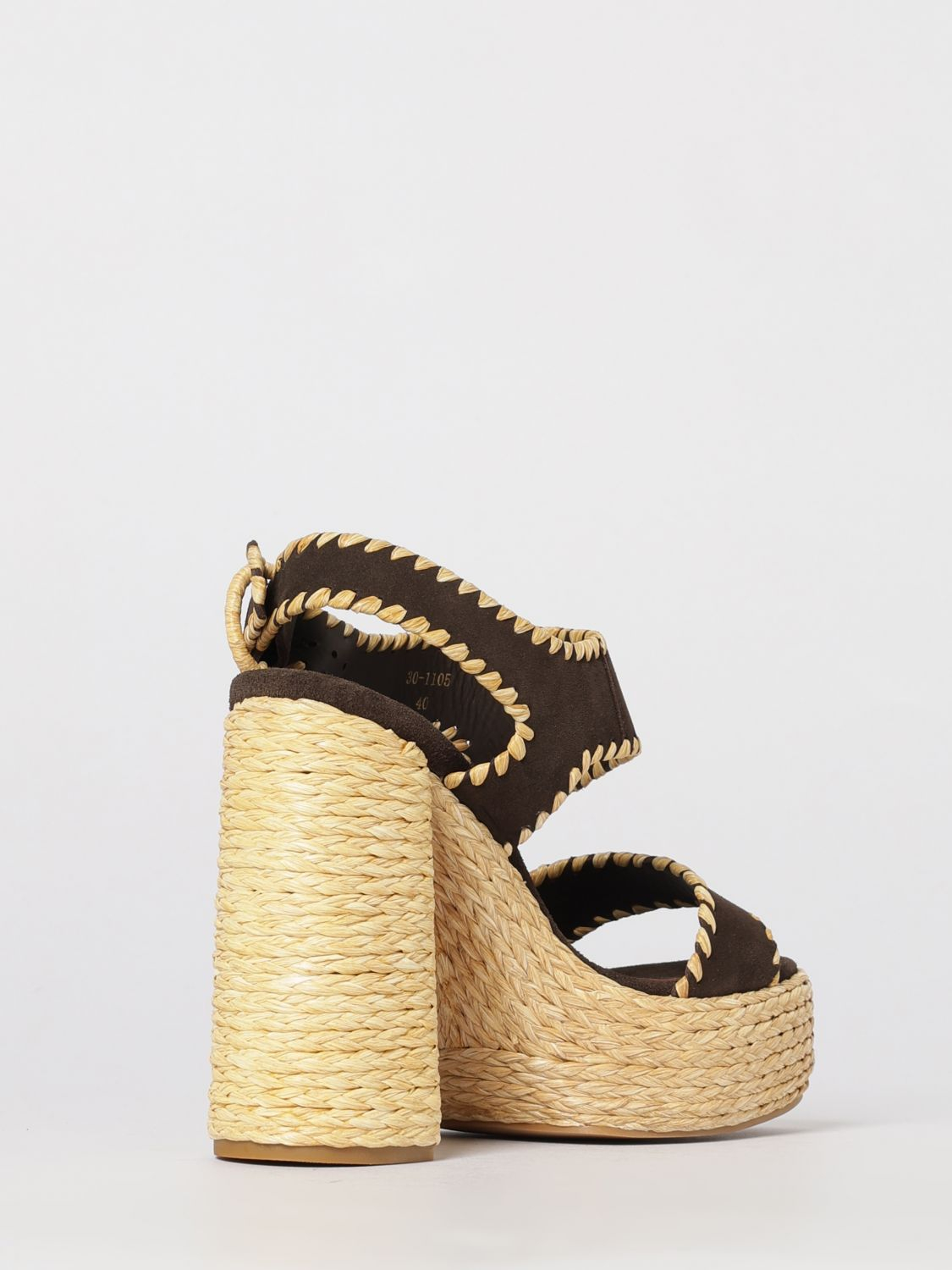 [Paloma Barcelo] Wedges SS26 1105 CHOCOLATE