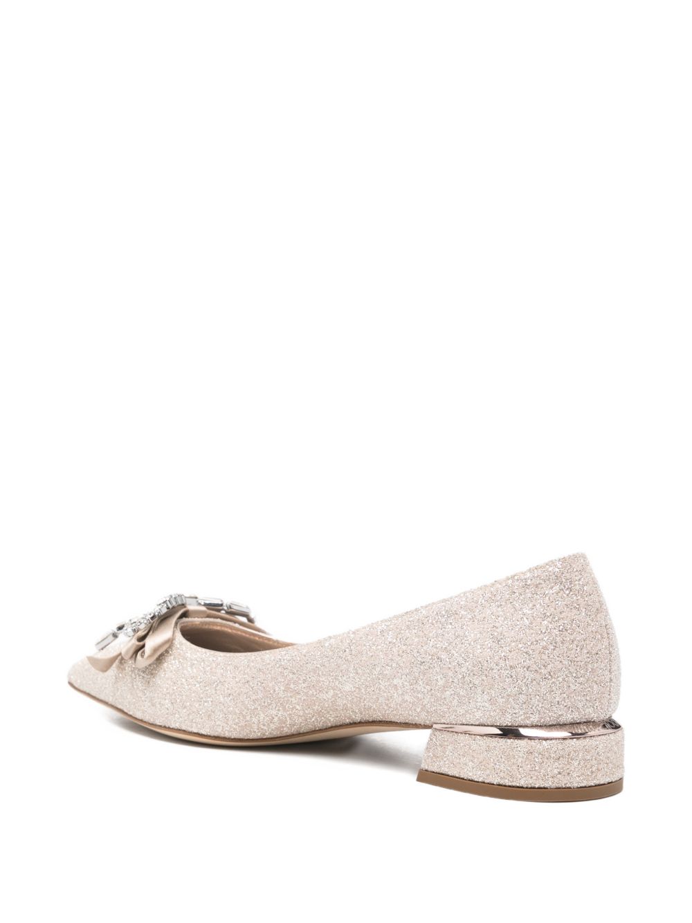 JIMMY CHOO AURIAFLAT HGQLIGHTSOFTGOLD/CRYSTAL