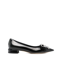 JIMMY CHOO AURIAFLAT BSVBLACK/CRYSTAL