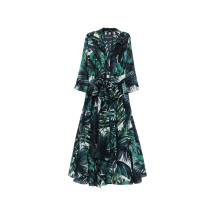 SAMANTHA SUNG ASTERDRESSSHIRT HONOLULUPALMWHITEJADE