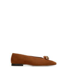 JIMMY CHOO MARGOTFLAT BSBTAN/AMBER