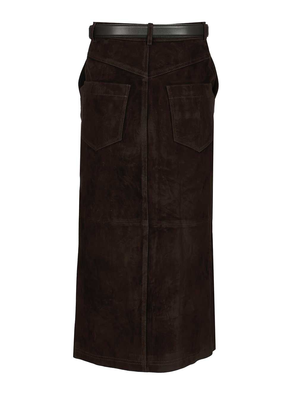 [Self-portrait] Long skirt SS26 RS26-091MSK-BRBROWN