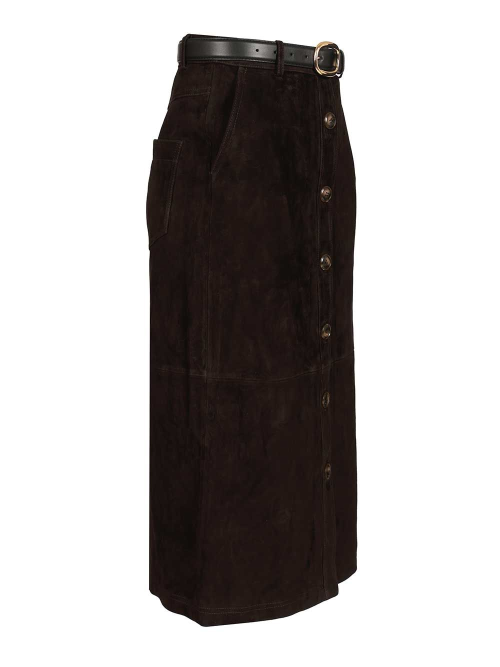 [Self-portrait] Long skirt SS26 RS26-091MSK-BRBROWN