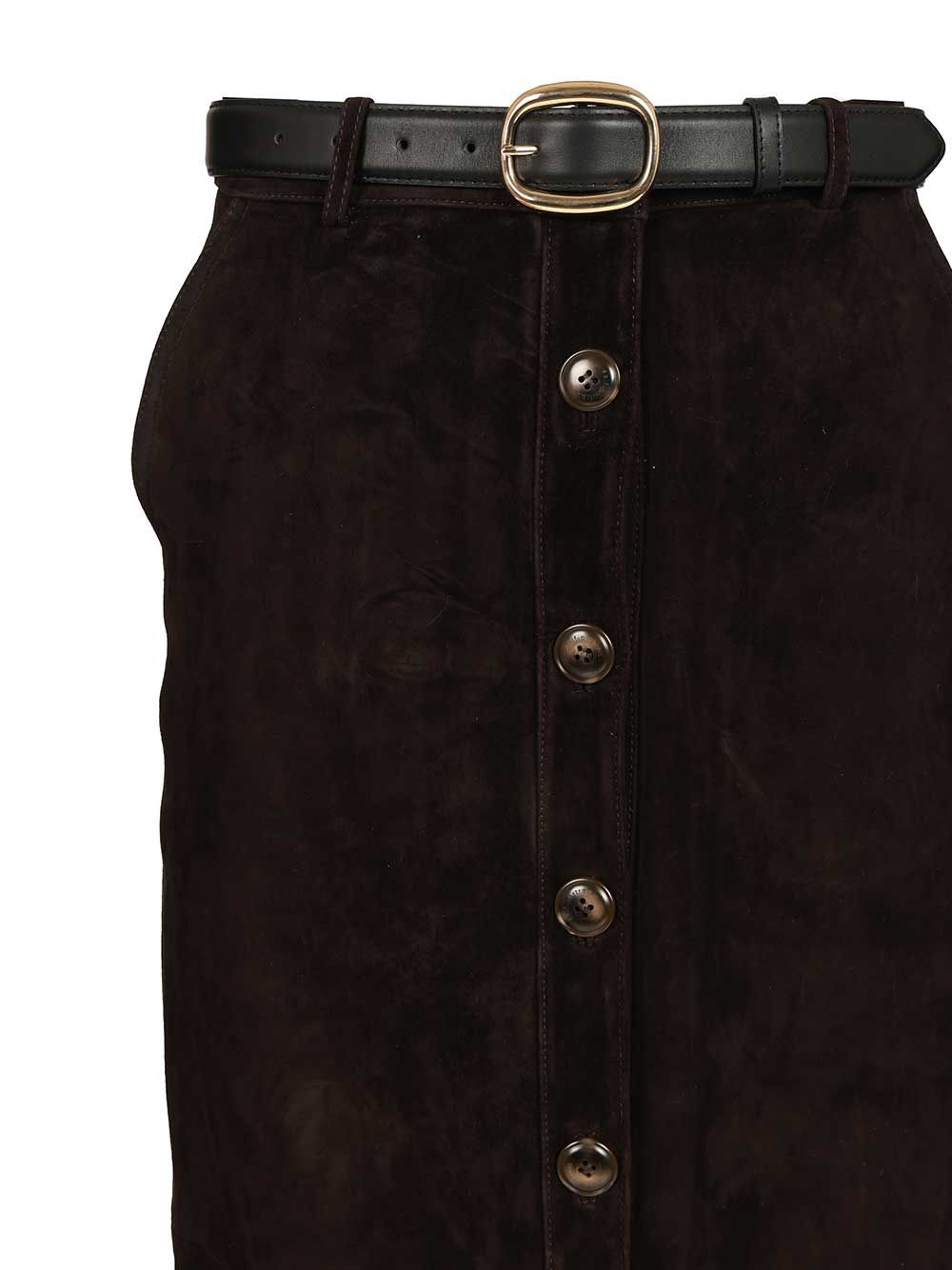 [Self-portrait] Long skirt SS26 RS26-091MSK-BRBROWN