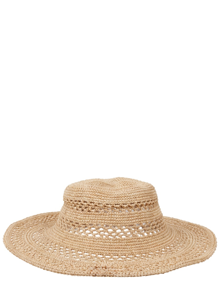 [RUSLAN BAGINSKIY] Cap SS26 BCT036SS26_STR-KN-DRK-FLTLNATURALSTRAW