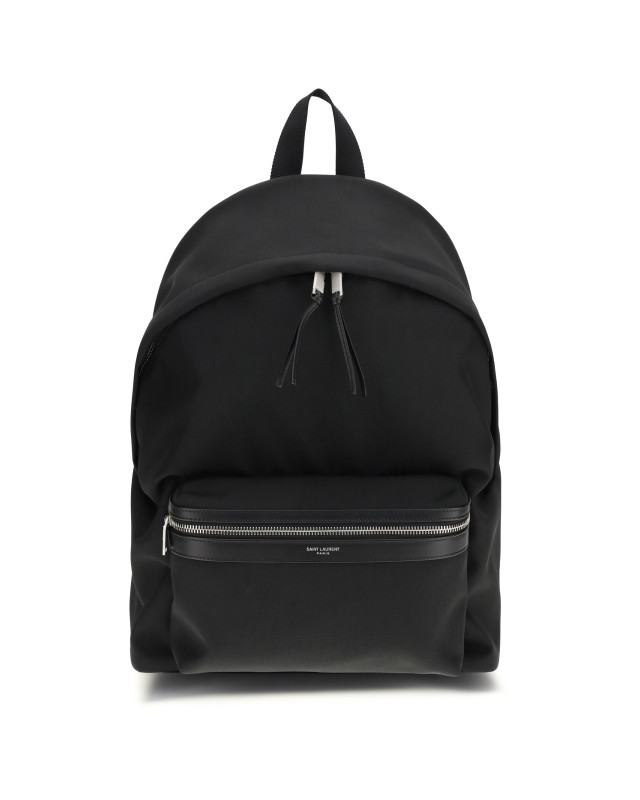 City Backpack in leather and nylon