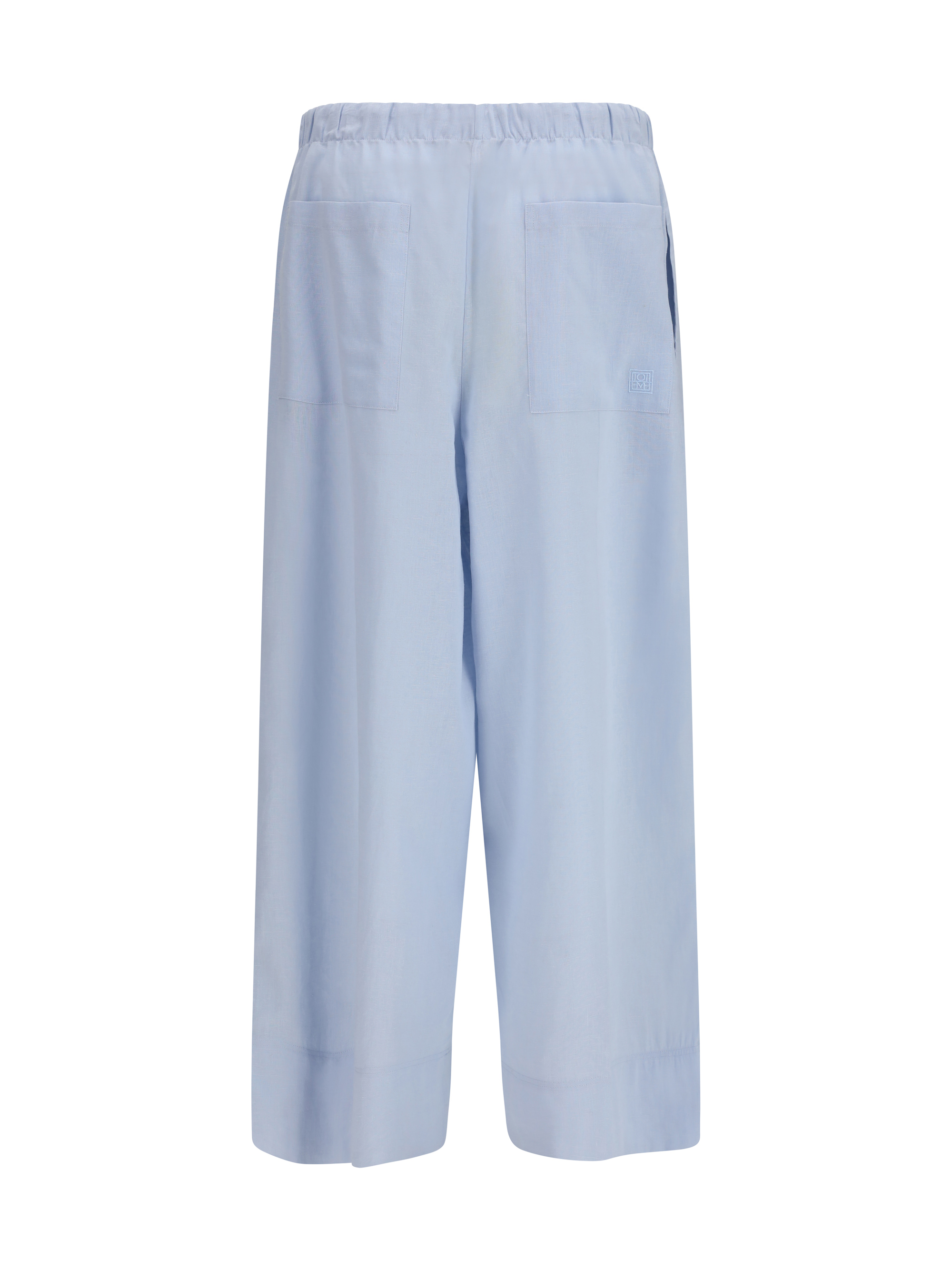 Cotton and linen blend palazzo Pants