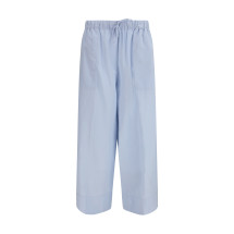 Cotton and linen blend palazzo Pants