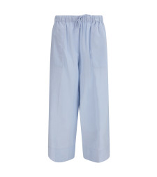 Cotton and linen blend palazzo Pants