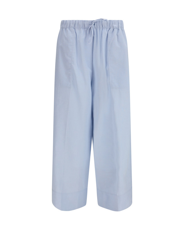 Cotton and linen blend palazzo Pants