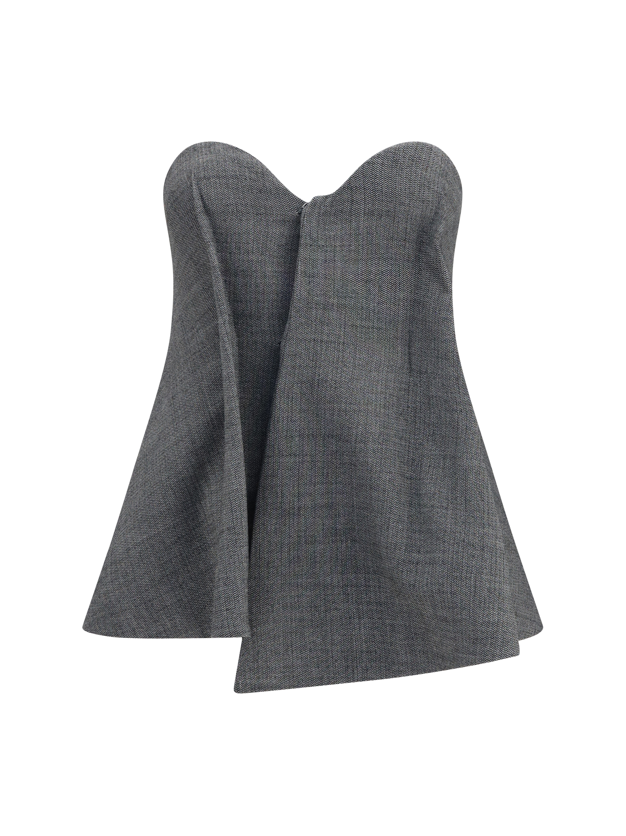 Asymmetrical wool Corset