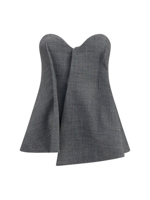 Asymmetrical wool Corset
