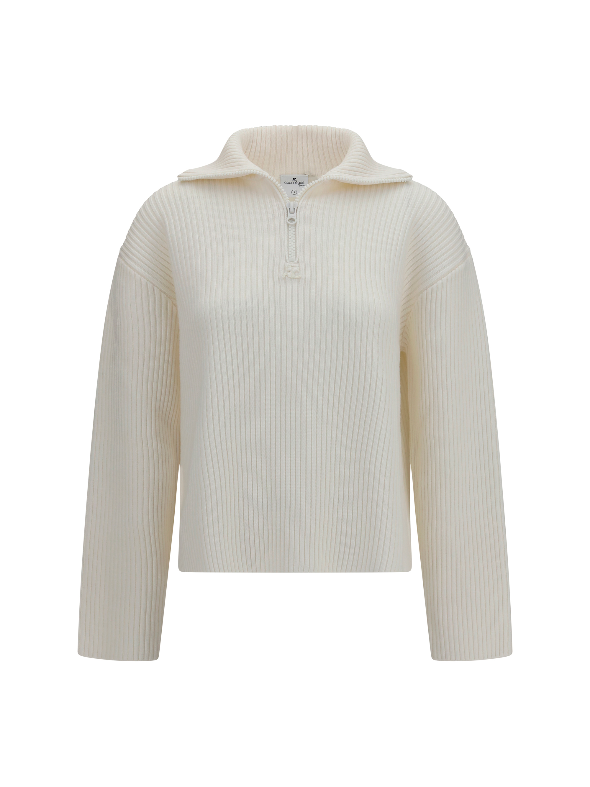 Ribbed zip Sweater